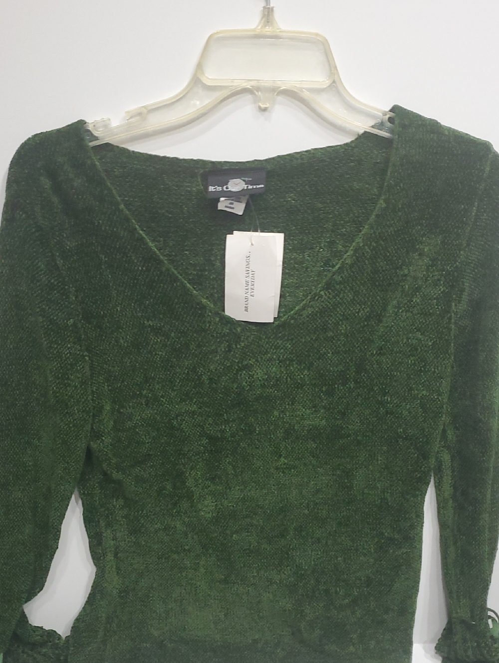 It's Our Time Olive Green Textured Knit Sweater